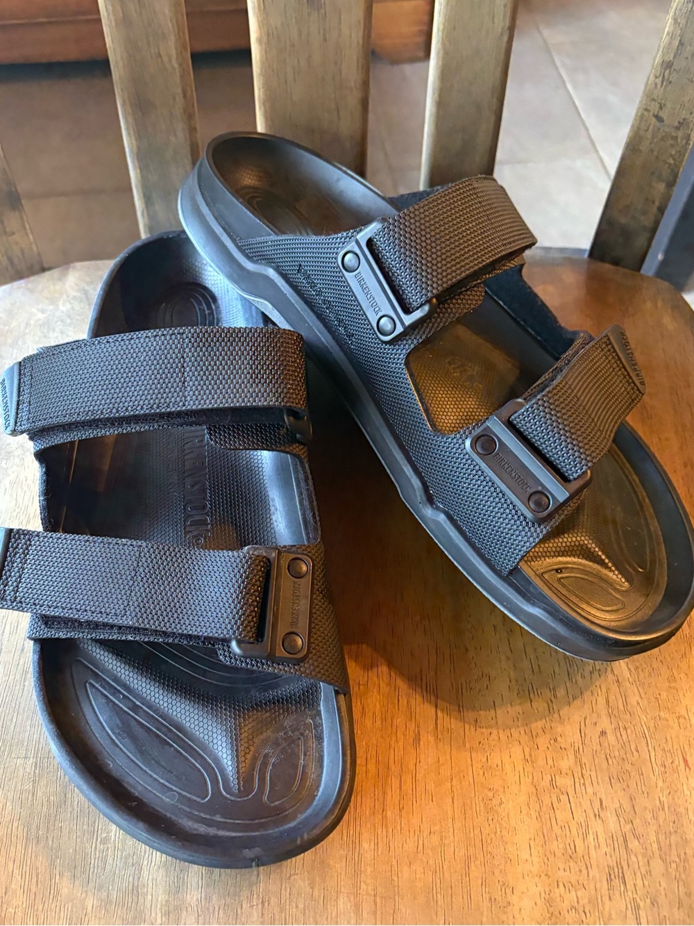 Men's Black Adjustable Strap Slide Atacama Birkenstock Sandals
